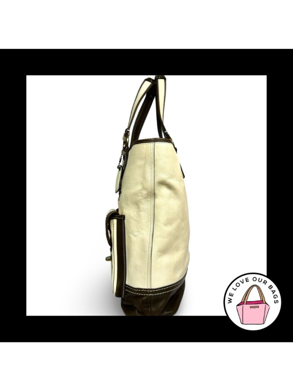 Rare $658 COACH 65th Anniversary GIGI SPECTATOR Tote Leather Legacy Stripe 11569 - Picture 3 of 7